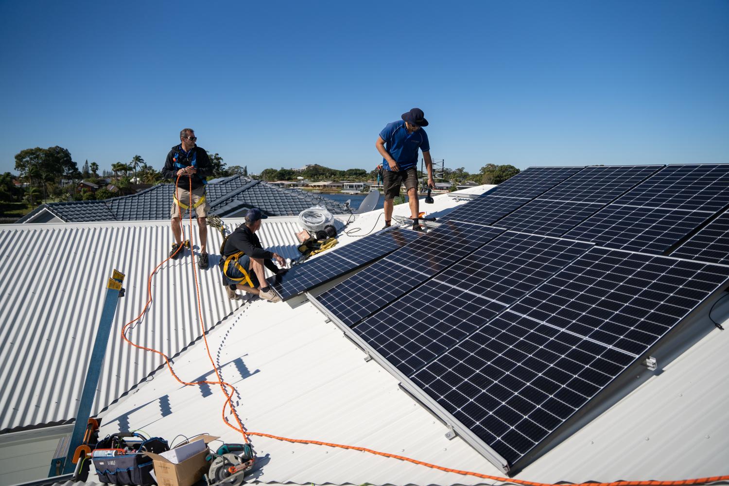 Installing and servicing solar panel system
